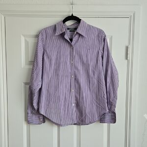 Ralph Lauren Lavender Striped Button Down Shirt